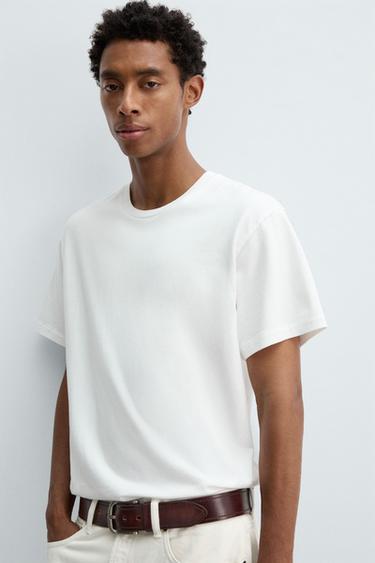 WASHED SLIM FIT T-SHIRT - White by Zara - Image 5
