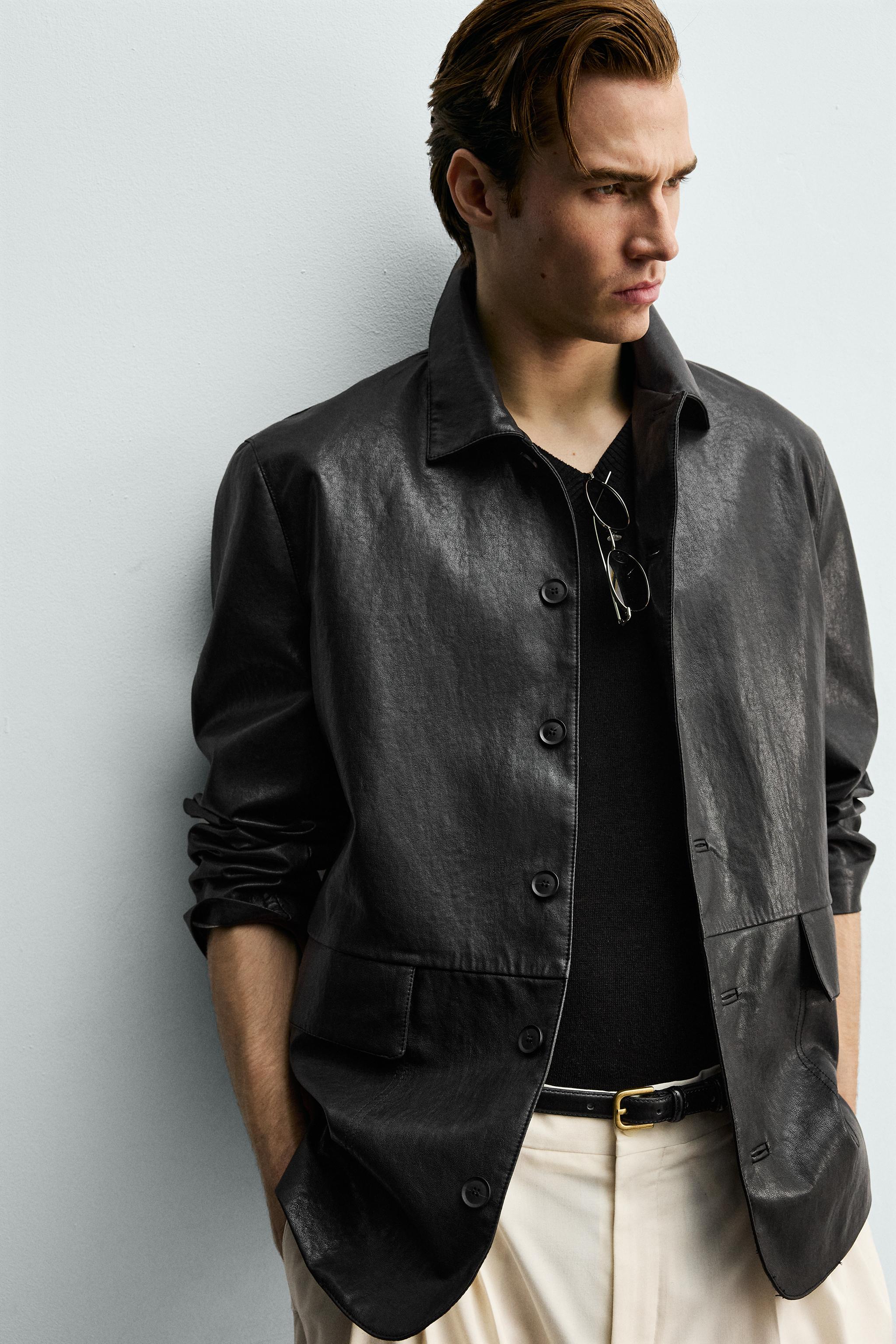 SURCHEMISE RELAXED FIT MATIÈRE SYNTHÉTIQUE