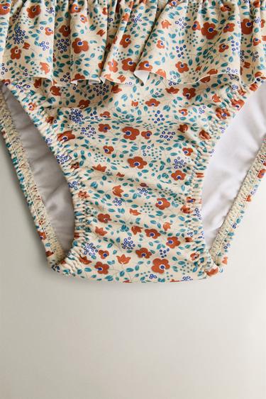 KIDS’ TROPICAL FLORAL RUFFLED BEACH BIKINI BOTTOMS - Sand by Zara - Image 2