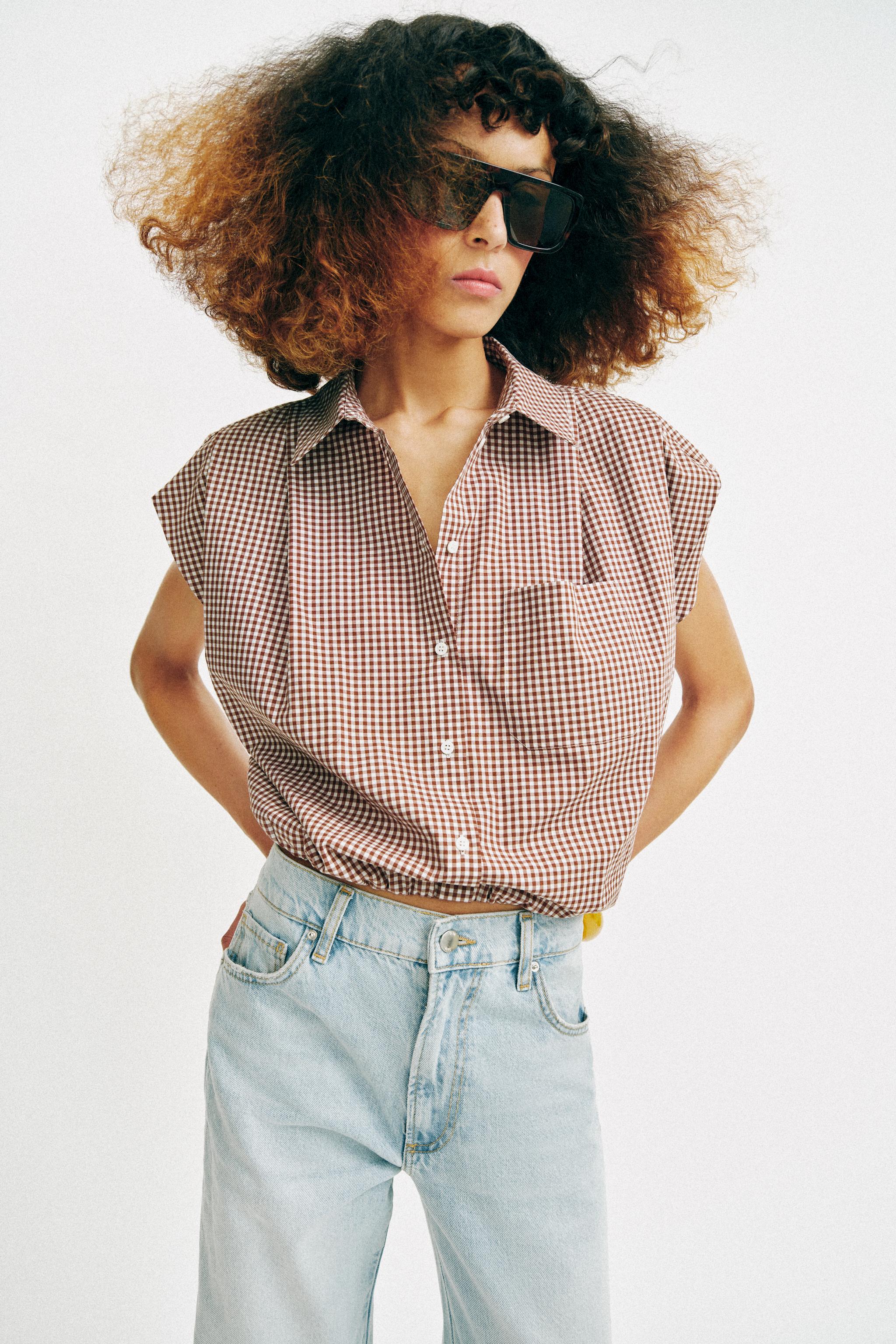 CHEMISE COURTE À CARREAUX VICHY