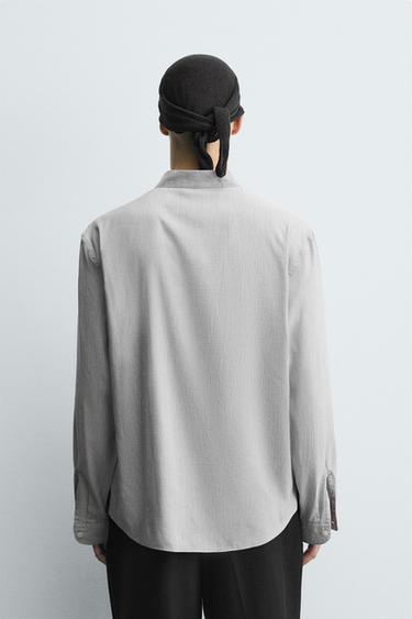 CHEMISE À RAYURES - Gris / Bleu de Zara - Image 2
