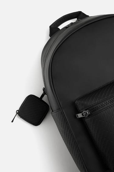 RUBBERISED BACKPACK - Black by Zara - Image 6