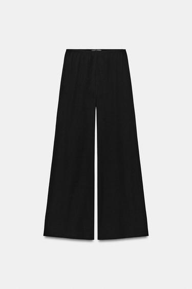 PANTALON DROIT EN COTON - Noir de Zara - Image 4