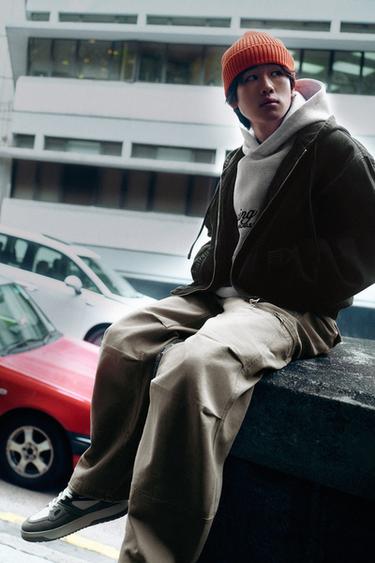 Zara 傘兵工裝褲 - 灰色