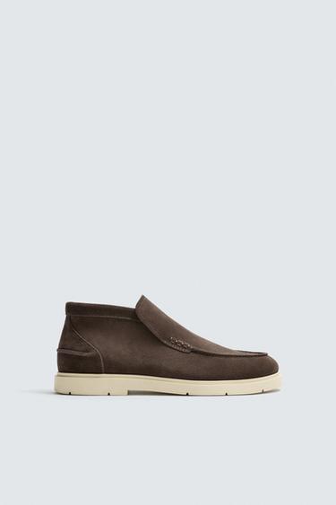BOTA PIEL CASUAL - Marrón de Zara