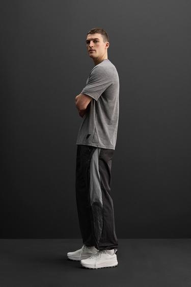 PERFORATED TEXTURED T-SHIRT - White / Grey by Zara - Image 3