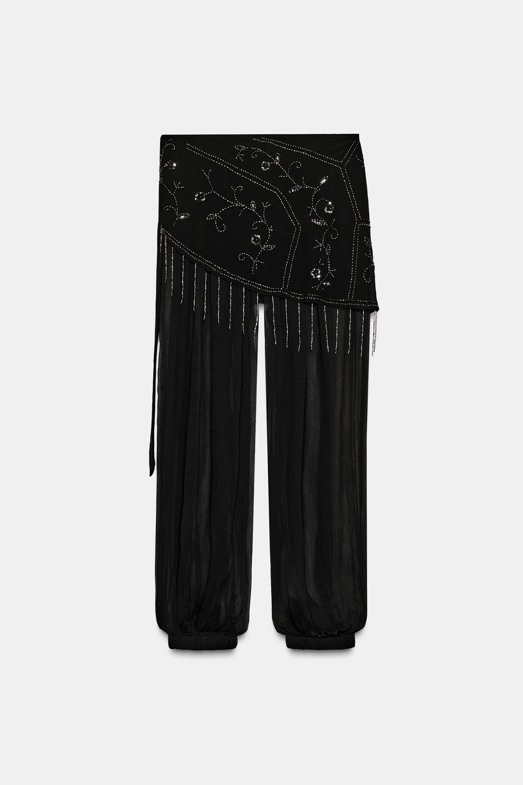 BEADED PAREO PANTS