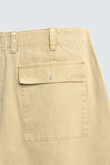 WASHED BALLOON FIT TROUSERS - Light yellow by Zara - Image 9
