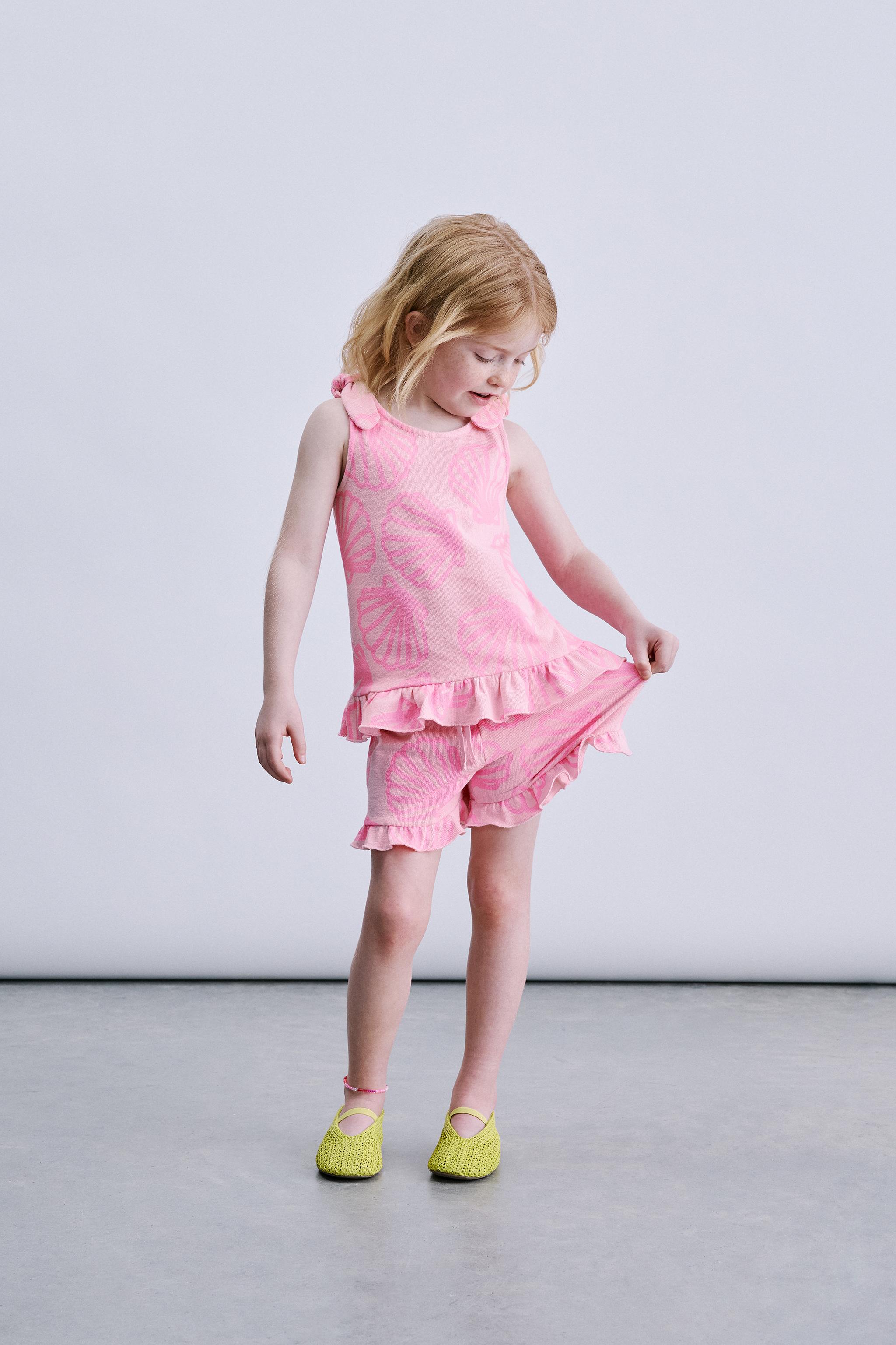 NEON SHELL KNOT T-SHIRT — Neon pink