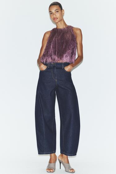 JEANS ZW COLLECTION BALLOON TIRO MEDIO - Azul de Zara