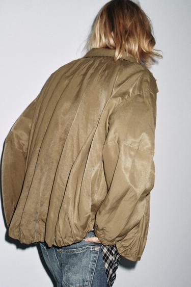 VESTE BOMBER FLUIDE ZW COLLECTION - Marron / Taupe de Zara - Image 3