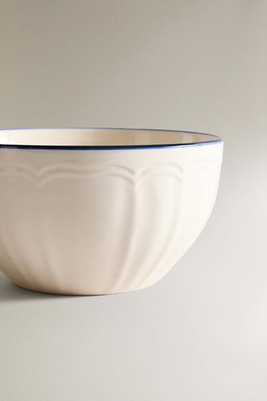 BOWL WITH RIM DETAIL - Blue by Zara - Image 3