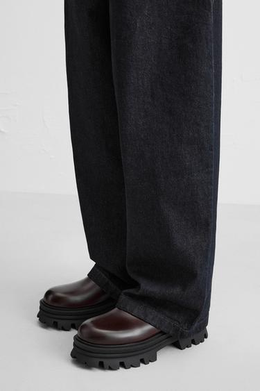 BOTTES CHELSEA À SEMELLE ÉPAISSE - Bordeaux de Zara - Image 3