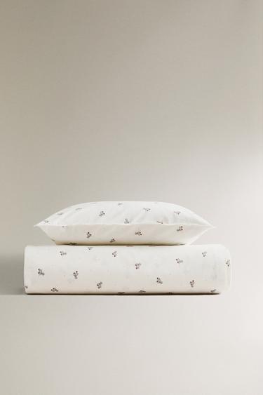 CHILDREN'S DUCKLING PRINT DUVET COVER - Oyster-white by Zara - Image 0