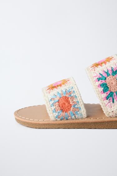 SANDALES EN CROCHET - Blanc écru de Zara - Image 4