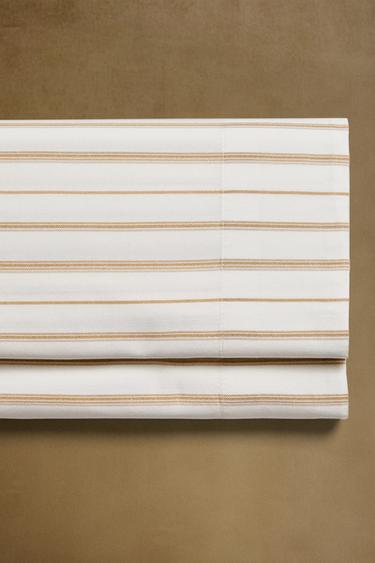 STRIPED PRINT FLAT SHEET - Ochre by Zara - Image 5