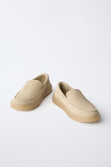 LEATHER DECK SHOES - Sand Brown by Zara - Image 2