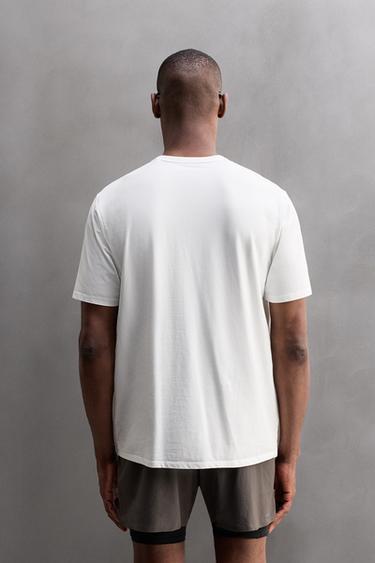 TECHNICAL COTTON BLEND T-SHIRT - White by Zara - Image 2