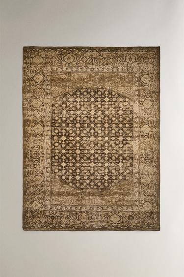 MOSAIC WOOL RUG - Khaki by Zara