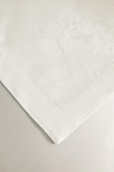 NAPPE JACQUARD ROSES - Blanc de Zara - Image 2