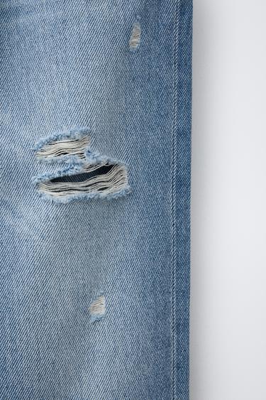 STANDARD RIPPED JEANS - Mid-blue by Zara - Image 3