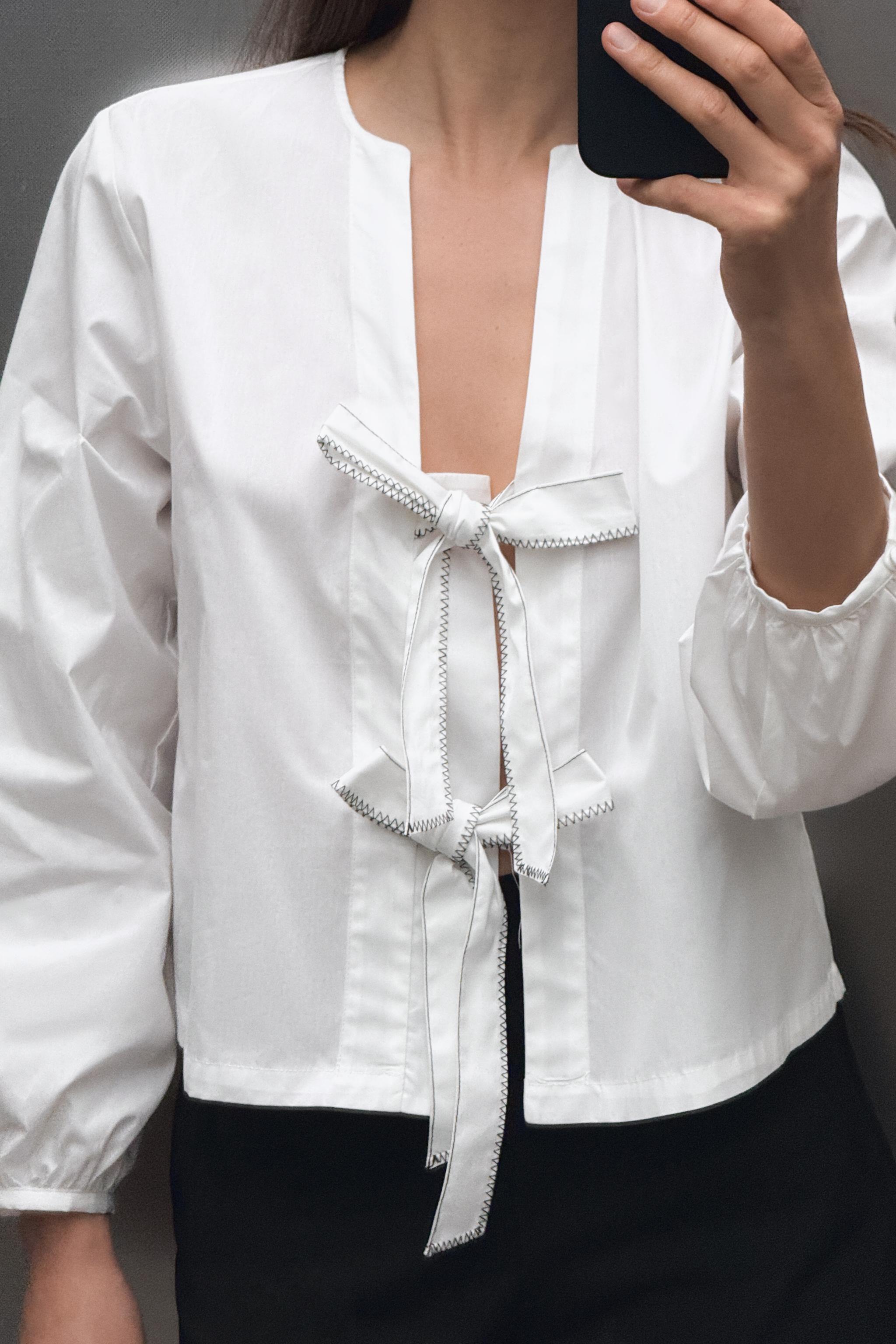 ZARA - 【新品未使用】ZARA パールブラウスの通販 by mi's shop