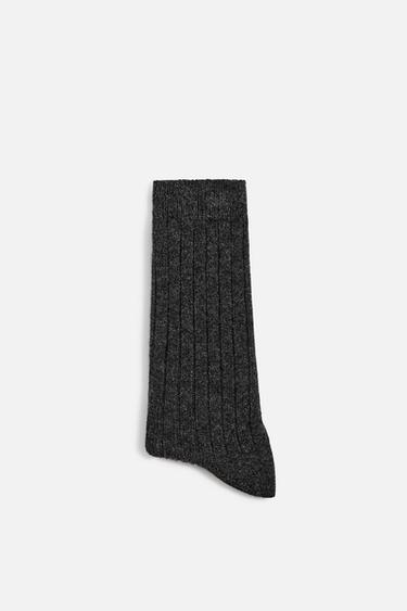 CALCETINES CANALÉ MEZCLA CASHMERE - Gris vigoré de Zara