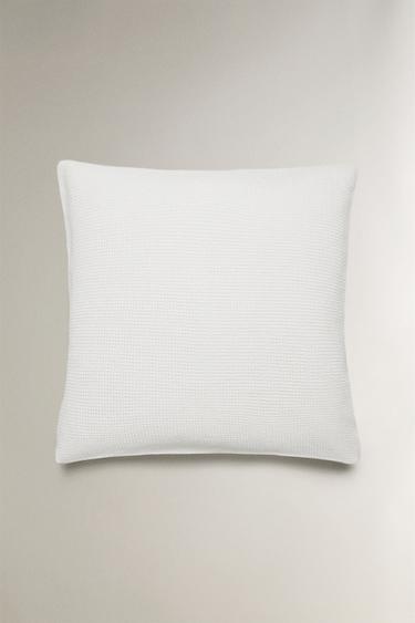 TAIE D’OREILLER COTON MINI-GAUFRÉ - Blanc de Zara - Image 1