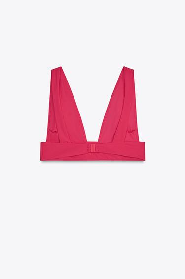 TRIANGULAR BIKINI TOP - Fuchsia by Zara - Image 4