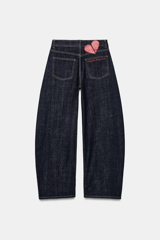 JEANS Z1975 BARREL TAILLE HAUTE BRODERIES DOS - Bleu de Zara - Image 7