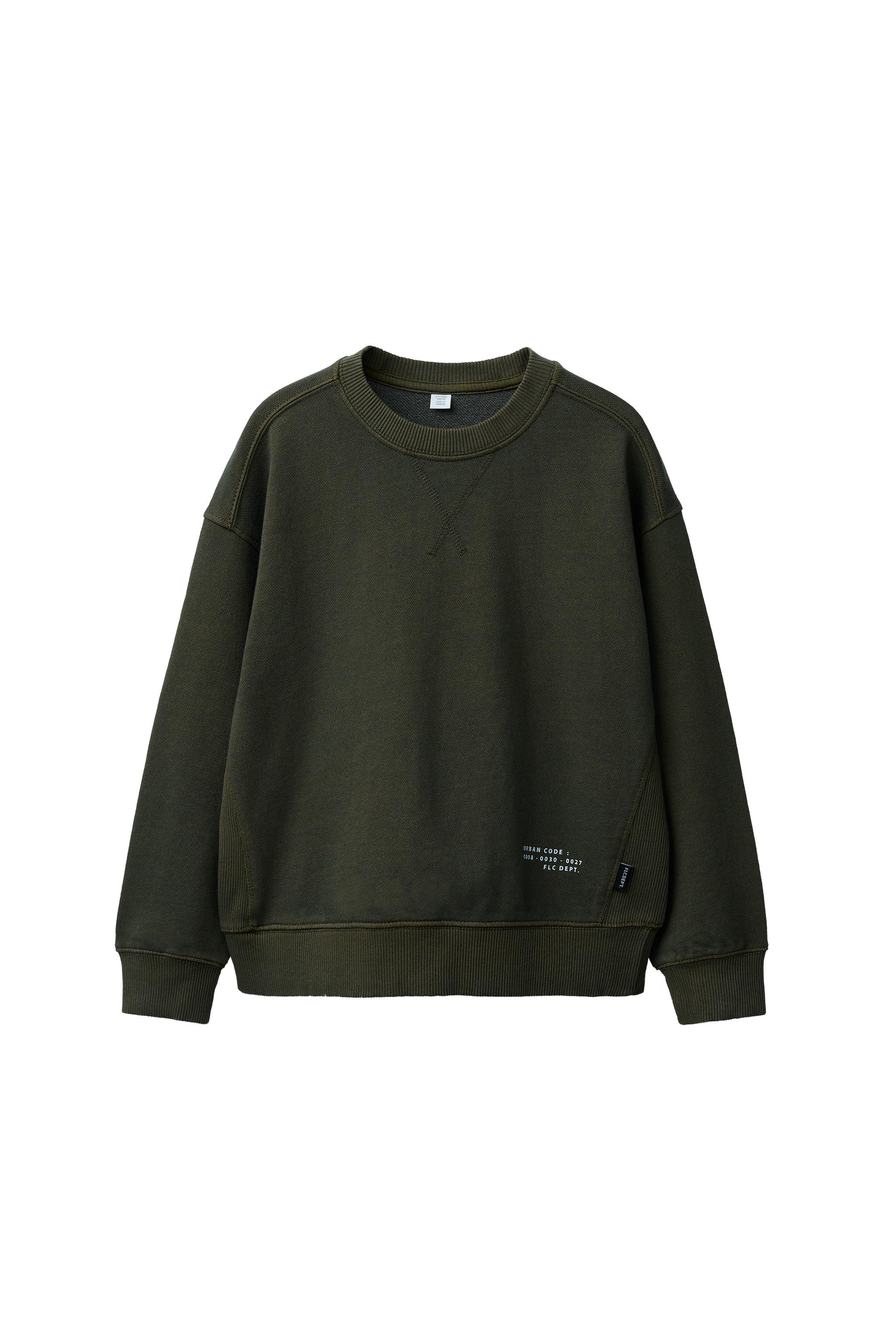 ガーメントダイスウェットシャツ - グリーン | ZARA Japan / 日本
