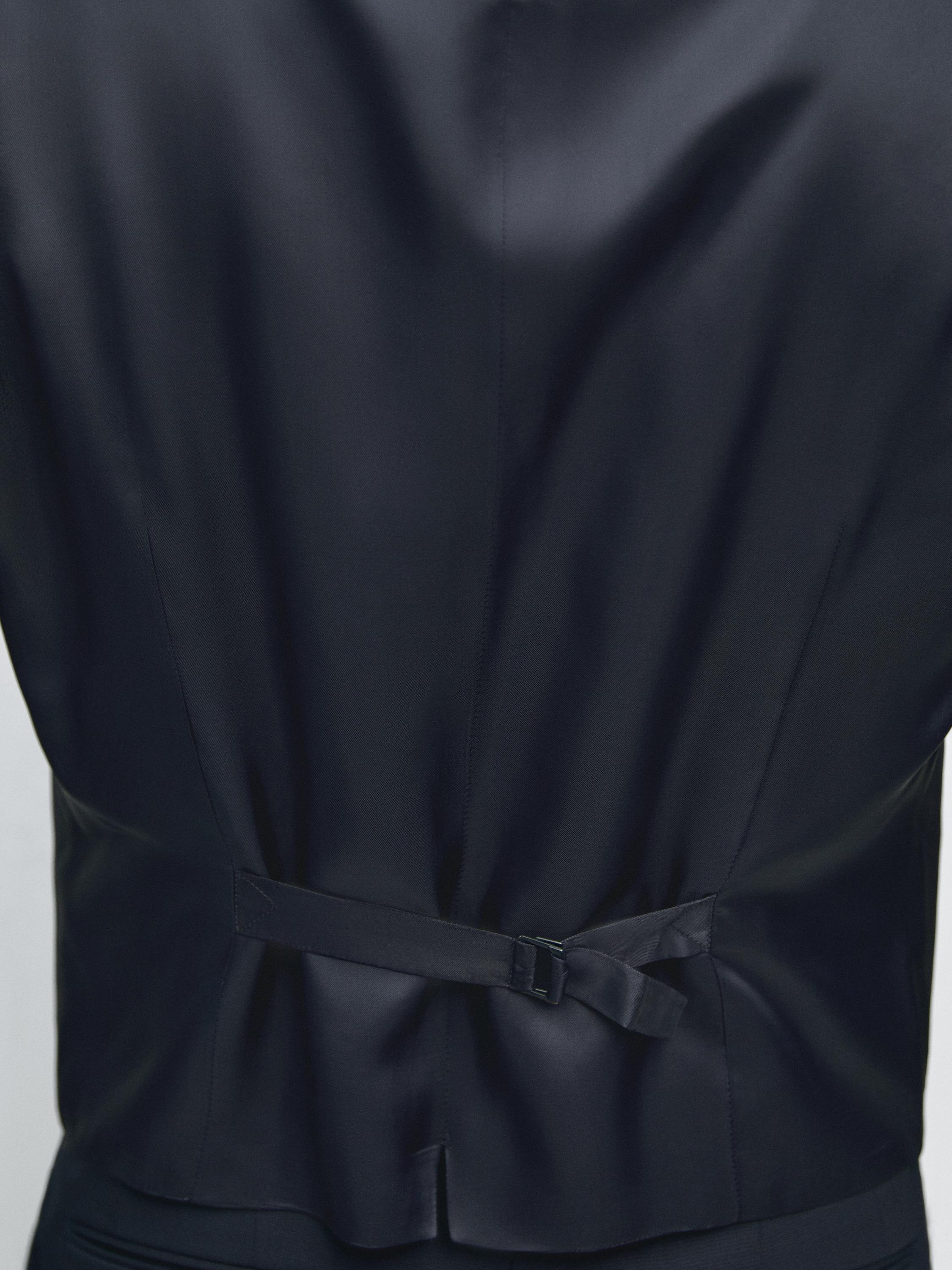 Cool wool blend suit waistcoat