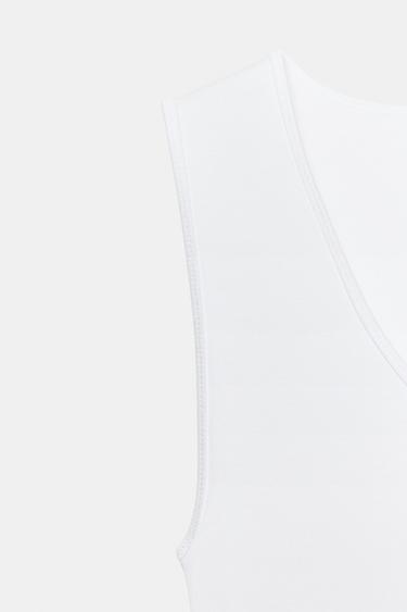 T-SHIRT SANS MANCHES - Blanc de Zara - Image 6