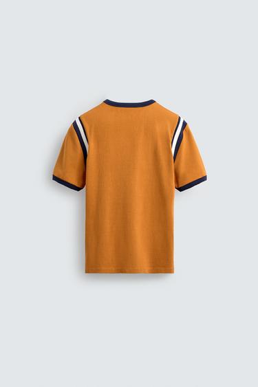 T-SHIRT CÔTELÉ INSCRIPTION CONTRASTE HARRY LAMBERT FOR ZARA X DISNEY - Orange de Zara - Image 2