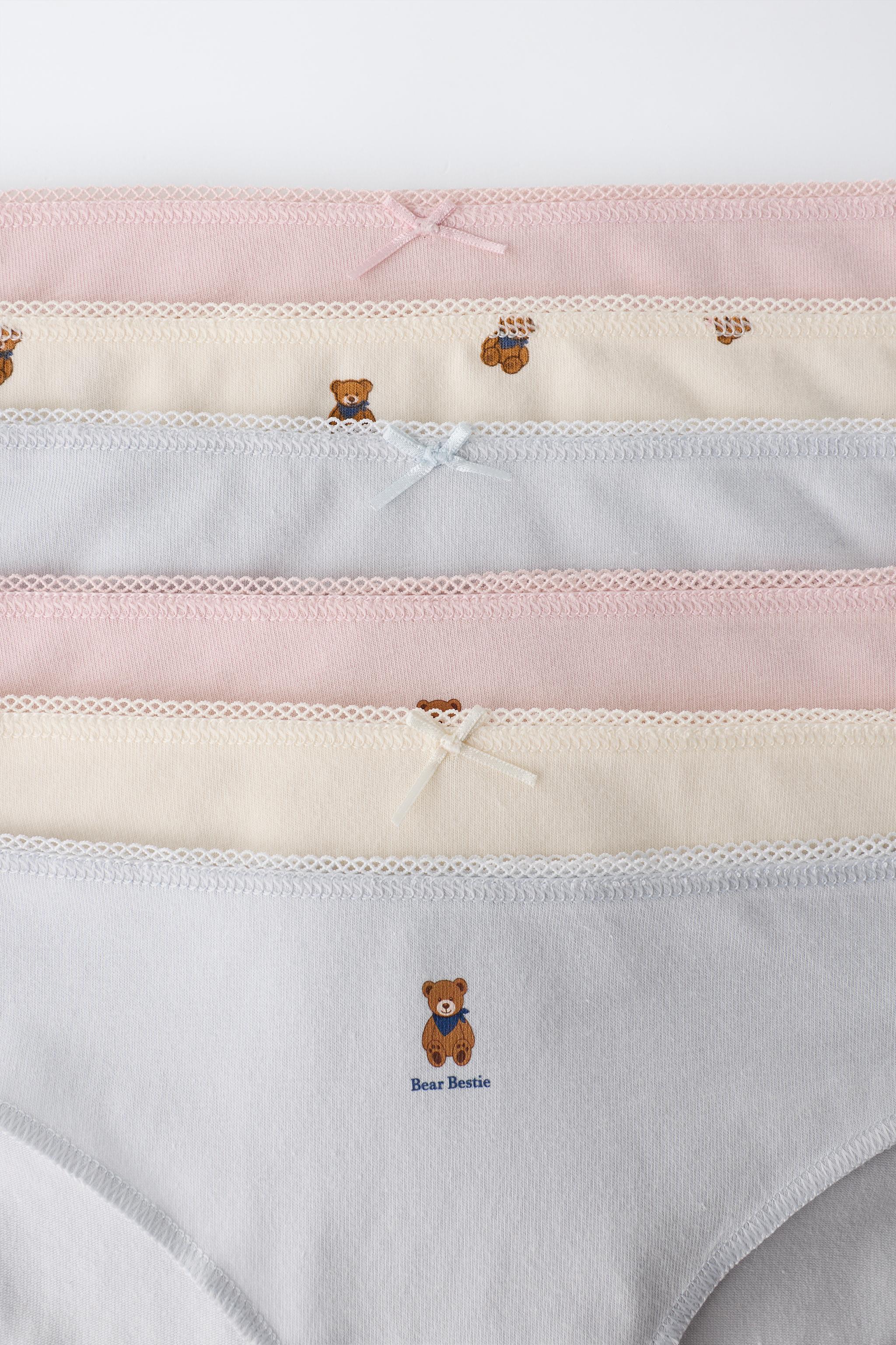 AGES 6-14 / 6-PACK TEDDY BEAR PRINT BRIEFS