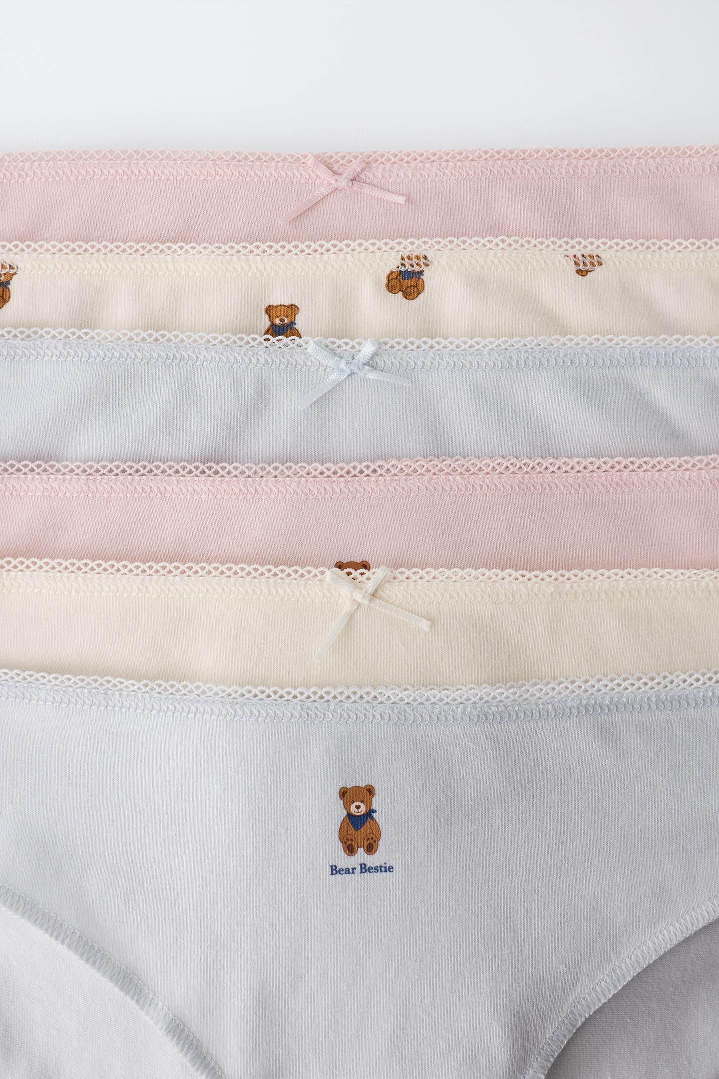 Трусы-брифы Ages Bear для детей, 6 шт. — Zara, цвет: Розовый — фото 2