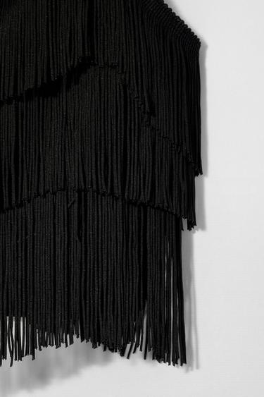 HAUT DE BIKINI À FRANGES KATE MOSS X ZARA - Noir de Zara - Image 3
