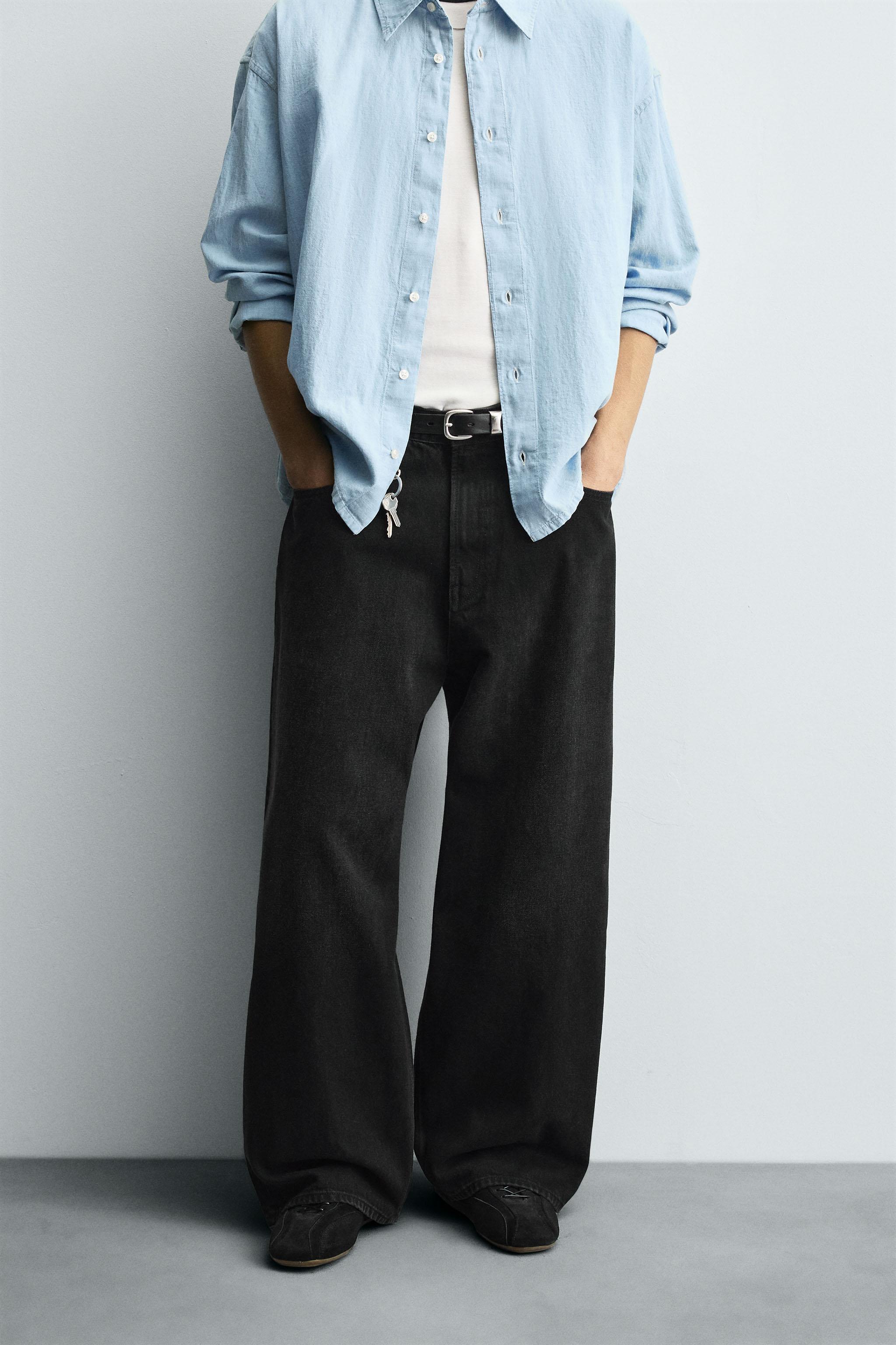 メンズジーンズ ワイドレッグ | ZARA 日本