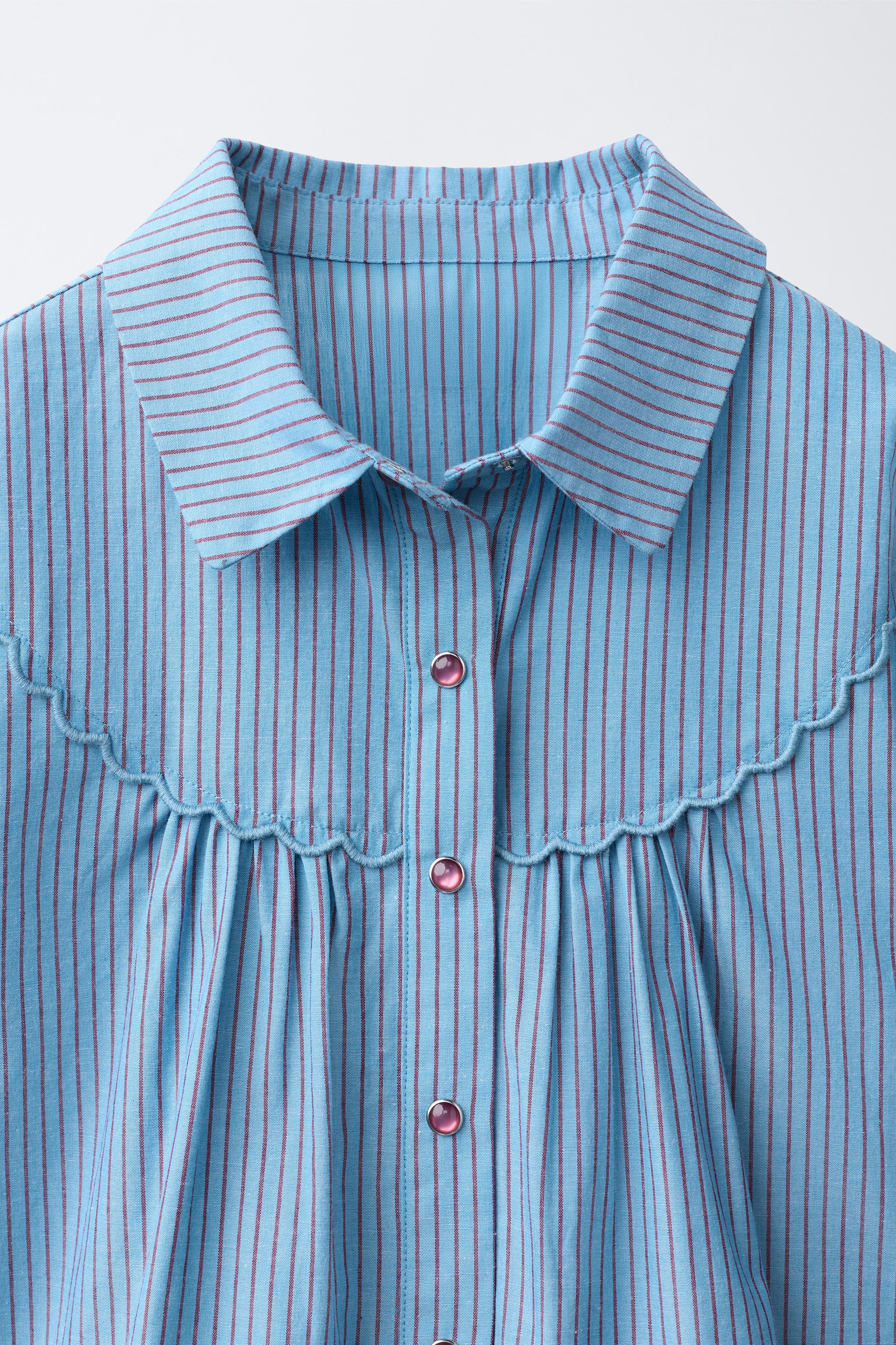 Детские рубашки Zara COWBOY YOKE SHIRT — фото 3