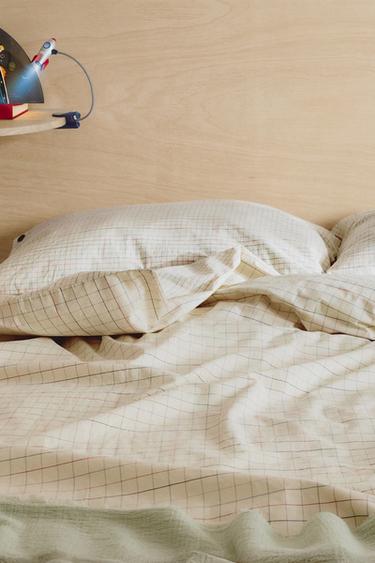 CHILDREN'S CHECK COTTON DUVET COVER - Multicoloured by Zara