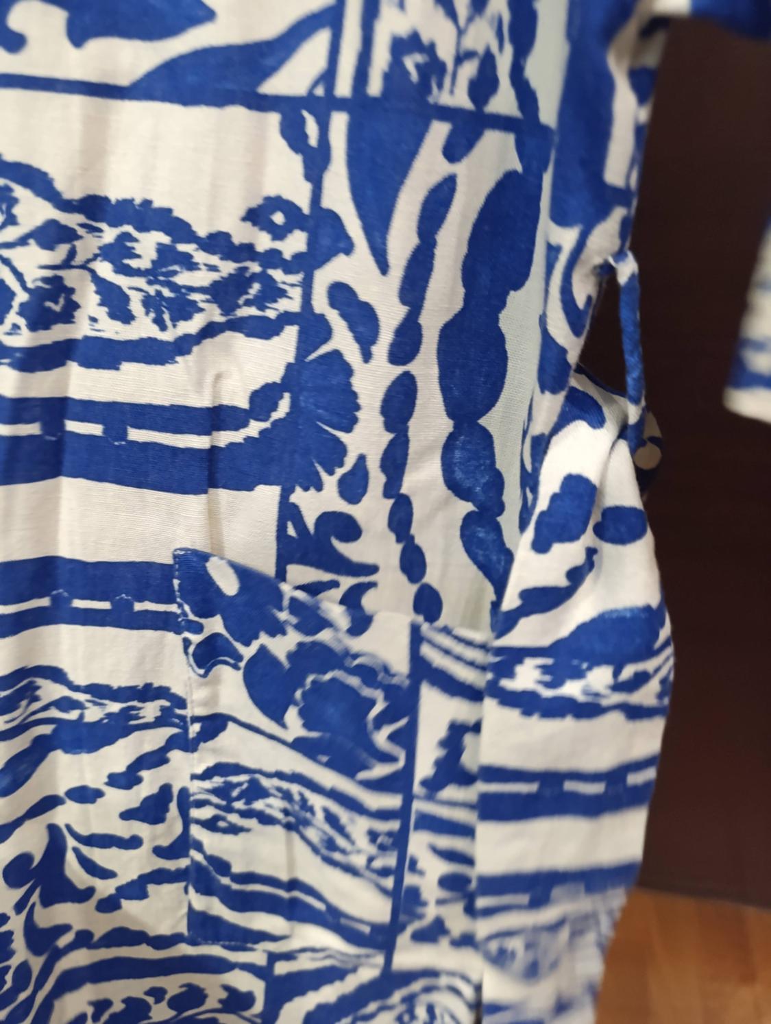 PRINTED LINEN BLEND KIMONO - Image 8