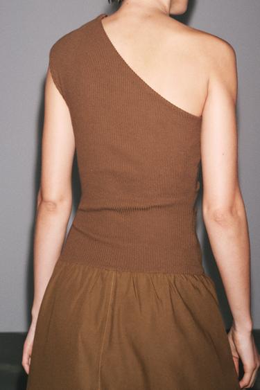MATCHING BALLOON DRESS - Olive green by Zara - Image 1