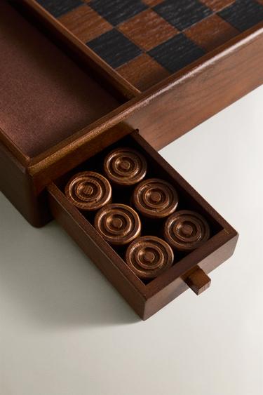 JEU DE DAMES EN BOIS - Marron de Zara - Image 2