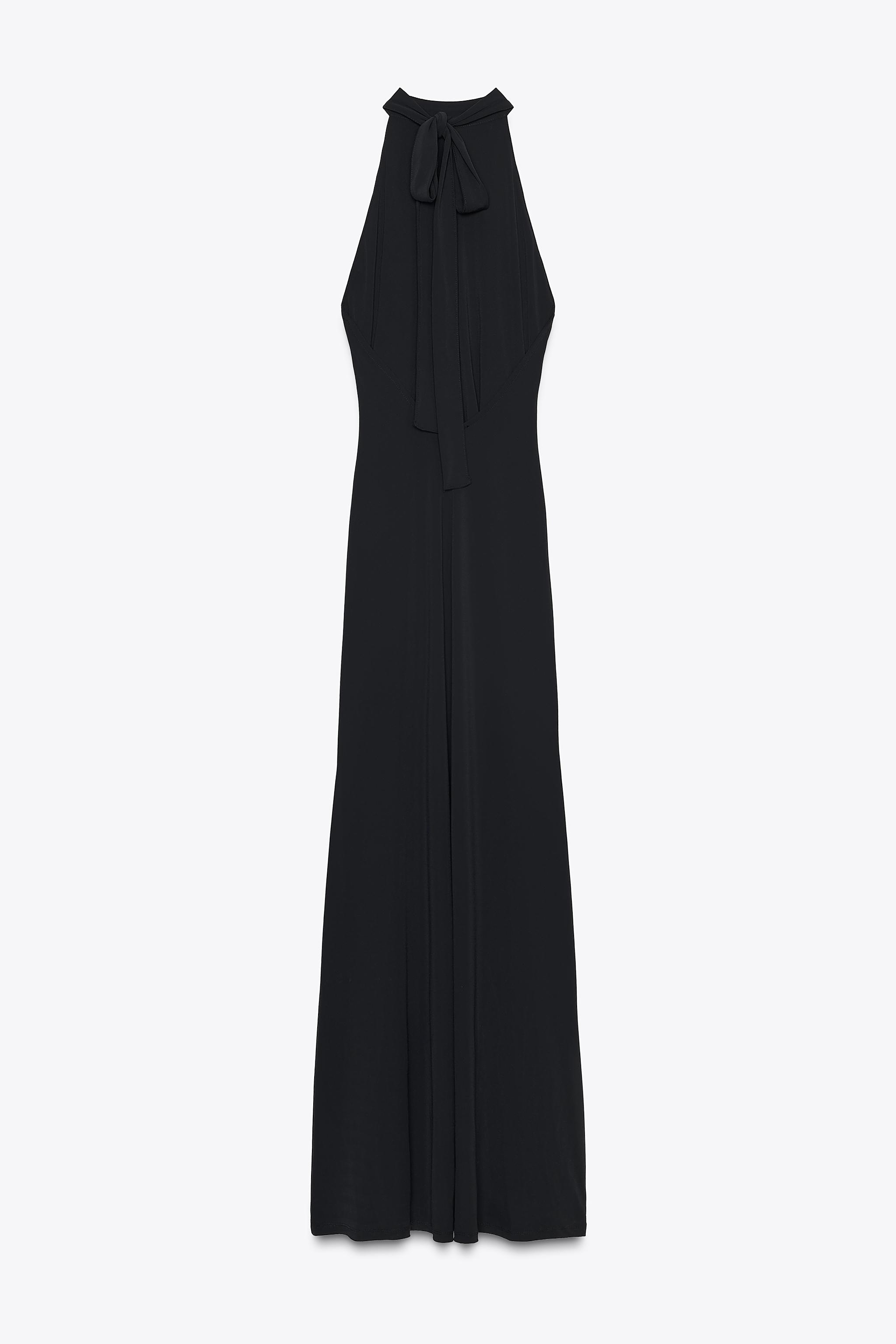 HALTER OPEN BACK MAXI DRESS - Black | ZARA Australia HALTER OPEN BACK MAXI DRESS - Black | ZARA Australia