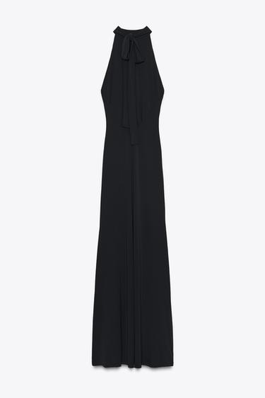 HALTER OPEN BACK MAXI DRESS - Black by Zara - Image 6