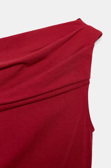 DRAPED TOP - Red by Zara - Image 6