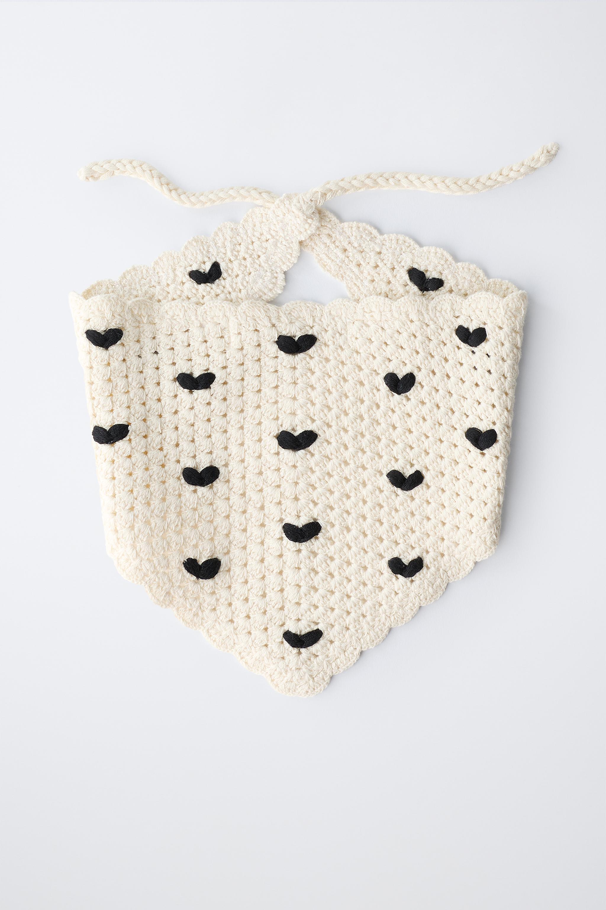 HEARTS CROCHET KNIT BANDANA