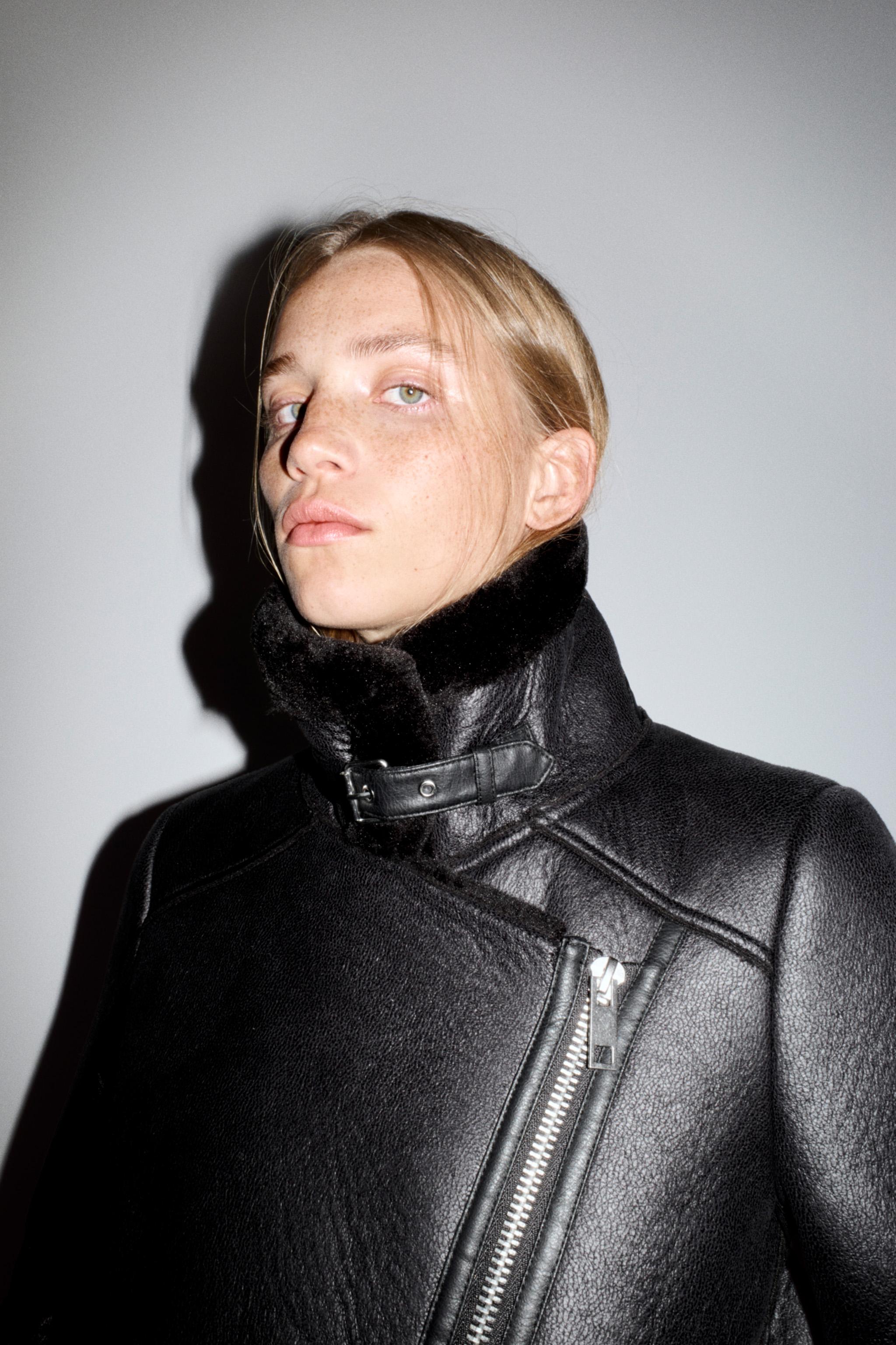 JAQUETA BIKER DUPLA FACE ZW COLLECTION - Preto | ZARA Brasil