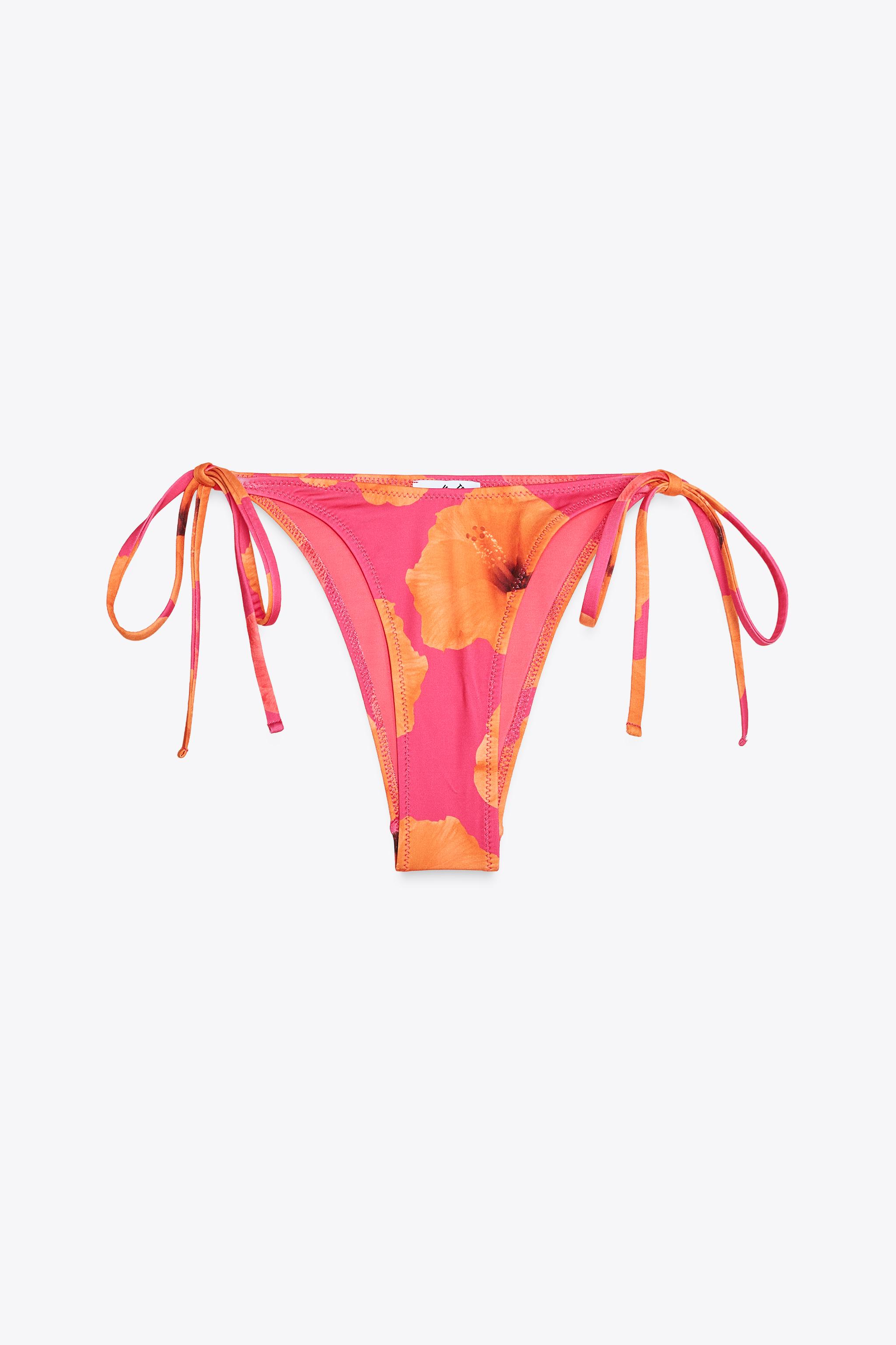 PRINTED TIE BIKINI BOTTOMS