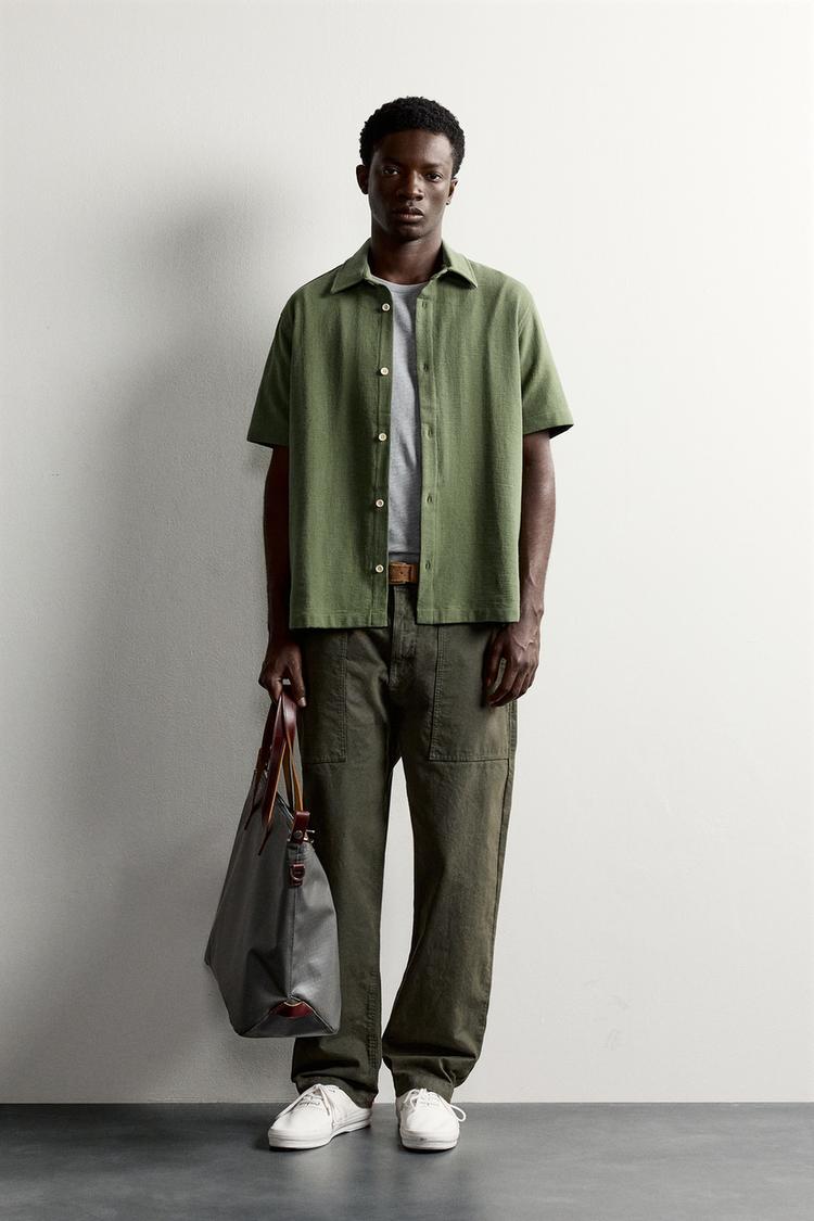 REGULAR FIT TEXTURED SHIRT